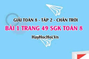 Bài 1 trang 49 Toán 8 Tập 2 Chân trời sáng tạo